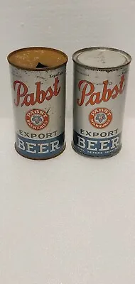 Vintage Flat Top Beer Can Lot Of 2 Diff Scarce Pabst Export O/I IRTP Pre Ribbon • $300