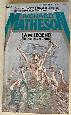 I Am Legend By Richard Matheson (1979 Berkley Paperback) • $38.73