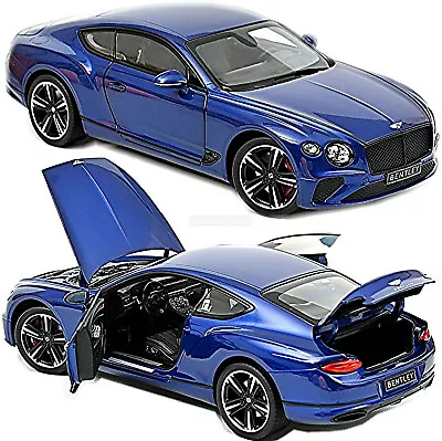 Bentley Continental Gt Coupe 2018 Sequin Blue Metallic 1:18 Norev • $228.13