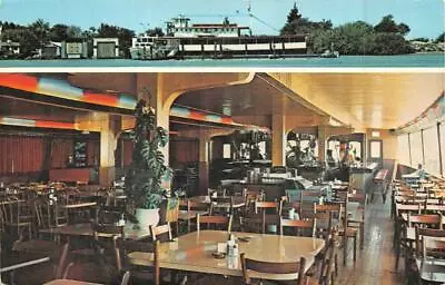 ISLETON California~CA  MOORE'S RIVERBOAT YACHT HAVEN Cafe View ROADSIDE Postcard • $4.25