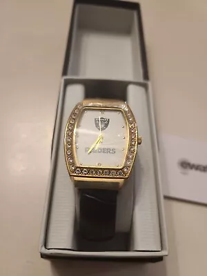 New In Box Womens Las Vegas Oakland Raiders NFL  Bling Crystal Face Watch • $45