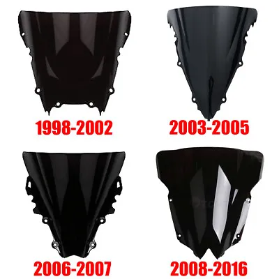 Dual Bubble Windshield Windscreen For Yamaha YZF R6 1998-2016 2003-2005 08-16 • $23.59