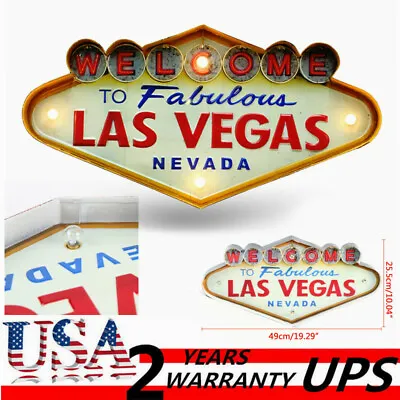 $39.95 • Buy Retro Welcome To Fabulous Las Vegas Nevada Bar Beer Neon Light  Metal Sign US