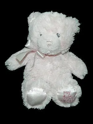 Baby Gund Pink My First Teddy Plush Bear Lovey 4043949 Bow Stuffed Animal • $10.62