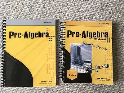 A Beka Book Pre-Algebra Work Text Teacher Key And Solution Key—8th Grade • $28