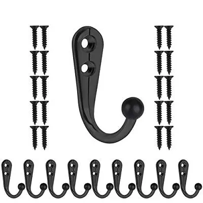 Metal Wall Hooks Heavy Duty For Coat Closet Hanging Key Backpack 10 PCS • $7.17