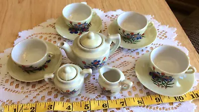 Miniature Tea Set Complete And Mint 1950's Japan Red Crane Mark • $37.50