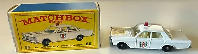 Matchbox Lesney #55 Police Car (red Light) With Original Box • $29.99