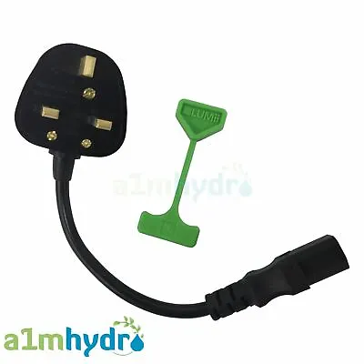 £5.49 • Buy Lumii HID CFL Shade Converter IEC Kettle Lead Adapter UK Wired Plug Hydroponics