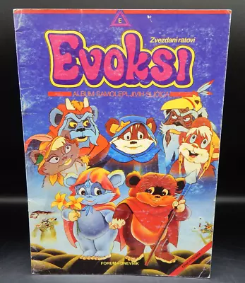 RARE 1990 Vintage EWOKS Cartoon TRADING CARD Sticker Album YUGOSLAVIA Wicket !!! • $187.38