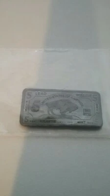 £7.64 • Buy 5 Gram Lead Bullion Bar - Buffalo