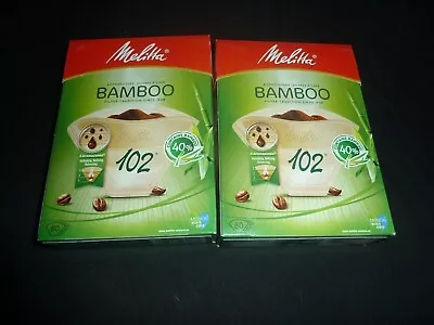 Original Melitta 102 Bamboo Coffee Filter Papers.. 80 Pack X 2 • £11