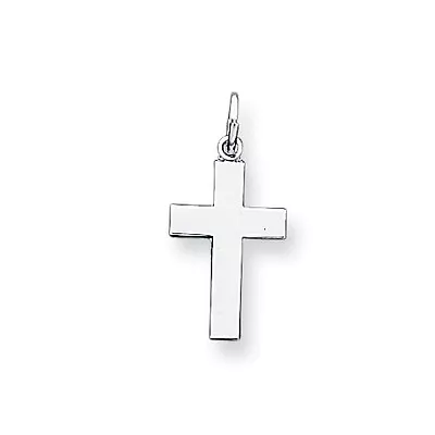 $96.15 • Buy 14k White Gold Cross Charm Pendant   0.98 Inch