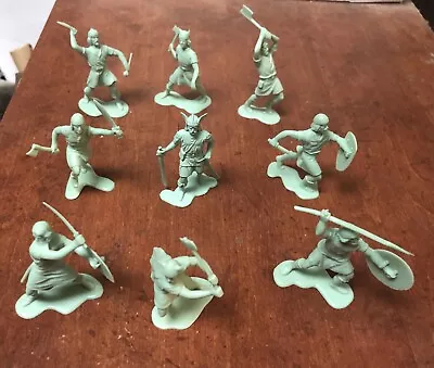 Early 1970's Marx Playset Vikings Mold Shot Of All 9 Poses-54mm Green SP • $38.50