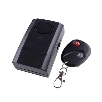 Wireless Sensor Motion Alarm W/ 1 Remote Control Garage Home Caravan Black • £15.02