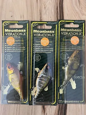 New Megabass Lot Of 3 Vibration-x (Sp-c) IL Mirage Megabass Shrimp And M Akakin • $39.99