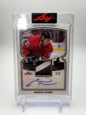 2021-22 Leaf Art Of Hockey Visual Art Marian Hossa Auto Autograph Patch Relic /3 • $60