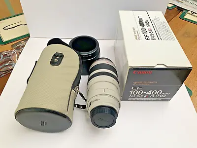 Canon EF 100-400mm L IS F4.5-5.6 USM With Box Case Caps Etc • £450