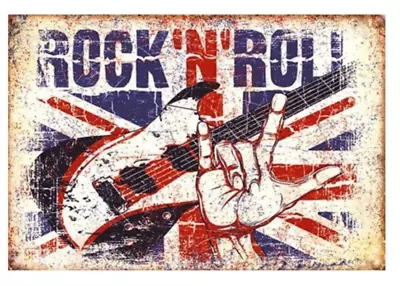 £4.99 • Buy Metal Tin Signs 218 Rock N Roll Vintage Retro  Man Cave Garage Shed Music Pub