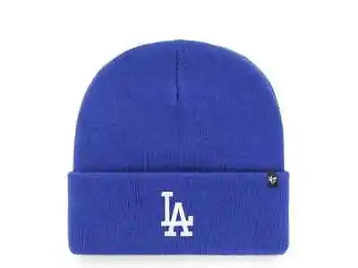 MLB Los Angeles Dodgers ('47 Brand) Beanie Raised Cuff Knit Hat Royal • $23.99