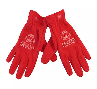 Puma Sesame Street Elmo Gloves Kids Youths Children Red 041271 02 A187C • $23.99