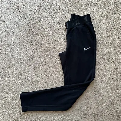 Nike Leggings Womens XS (23x28) Mid Rise Stretch Black Pockets Dri Fit • $11.95