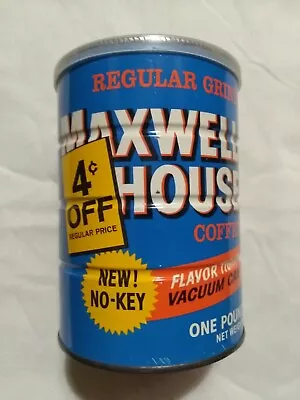 Rare Vintage Maxwell House Coffee Can Rare Yellow New No Key Stamp • $25