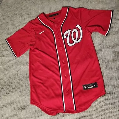 $55 • Buy Nike Washington Nationals Jersey Red Men’s Large MLB Juan Soto #22