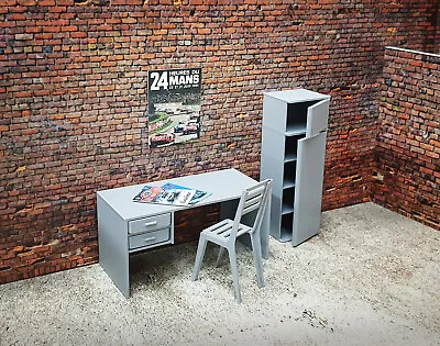 Office Furniture. Scale 1:18. Diorama Office Decoration. Working Desk And Chair • $20.08