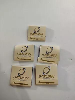 Vintage Matchbooks Lot Of 5 Match Books   'Saturn Airways  • $6.50