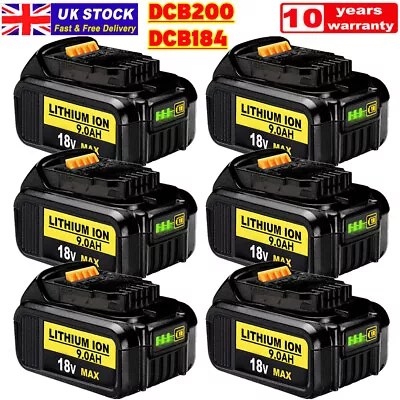 For Dewalt DCB184 18V 9Ah 8Ah Li-ion Slide Lithium Battery DCB182 DCB183 DCB200 • £30.89