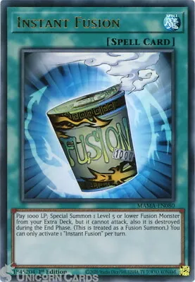 MAMA-EN080 Instant Fusion :: Ultra Rare 1st Edition Mint YuGiOh Card • £2.09