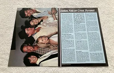 DALLAS DYNASTY TV SERIES 1984 Clipping Poster Swedish Music Magazine 1980s • £9.65