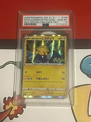 Psa 10 Swallowed Up Pikachu 7-11 Advance Ticket Promo Pokemon 105/S-P Set Japan • $220