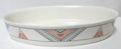 Mikasa Intaglio Santa Fe Vintage Southwest Blanket Oval Baking Serving Bowl 12 W • $33.74