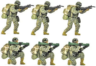 Forces Of Valor U.S. 3rd Inf. Division - 6 Painted 54mm Toy Soldiers In 2 Poses • $29