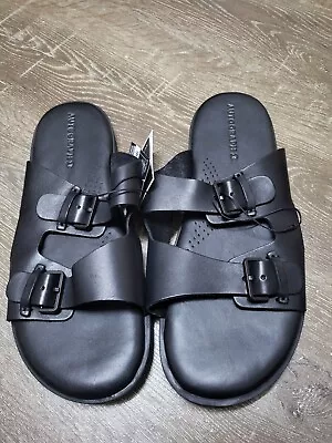 M&S Autograph Men’s Real Leather Summer Slip On Mule Sandals Size UK 10 Eur 44.5 • £39.99