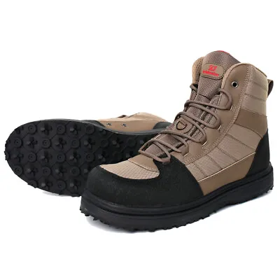 Men's Fishing Wading Boots Rubber Sole Lightweight Anti-Slip Bottom Waders Shoes • $71.09