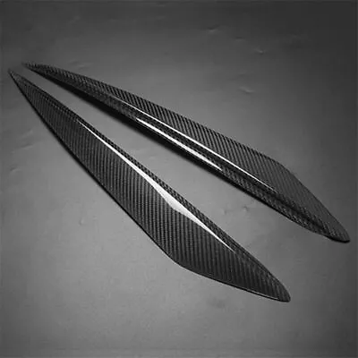 Carbon Fiber Eyelids Eyebrows Lids Headlight Molding Trim Covers For Mazda 3 • $62.99