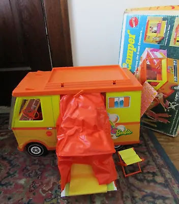 Vintage Mattel 1970 Barbie Country Camper Vehicle With Box & Accessories • $110
