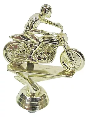 Vintage Road Racing Motorcycle TROPHY Topper Plastic 4  Gold Tone #OT • $9.50