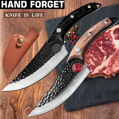 $34.99 • Buy Japanese Hand Forged Cleaver Stainless Steel Boning Knife Kitchen Cooking Knife