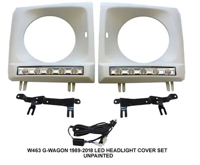 G-Wagon Led DRL Headlight Cover Bezels G63 G500 G550 G55 Unpainted • $94.99