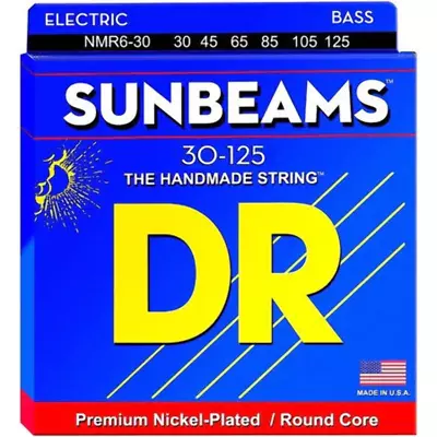 DR Sunbeams Six String Electric Bass Strings - 30 - 125 • $37.99