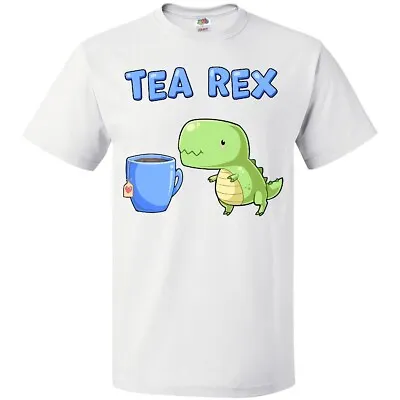 Inktastic Tea Rex Cute Green Dinosaur Pun T-Shirt Dinosaurs T Tyrannosaurus Dino • $14.99