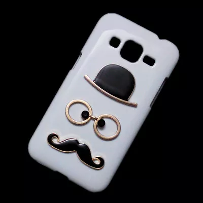 3D Cute Hat Eye Mustache Back Hard Case Cover For Samsung Galaxy Core Prime G360 • $9.30