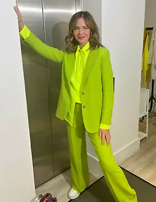 Zara Trinny Green Blazer & Trousers Neon BNWOT💕set Both In Size M • £149