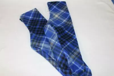 New Fleece Socks Blue Black Plaid Men's Choose Size • $9.99