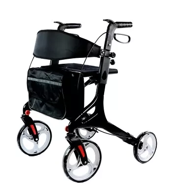 Advanced Aluminum Rollator Folding Mobility Walker With Seat Zimmer Frame- 9226 • £129.99