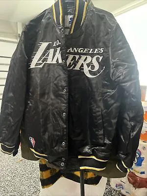 Starter NBA Los Angeles Lakers Varsity Jacket Satin Black Men’s Basketball • $80